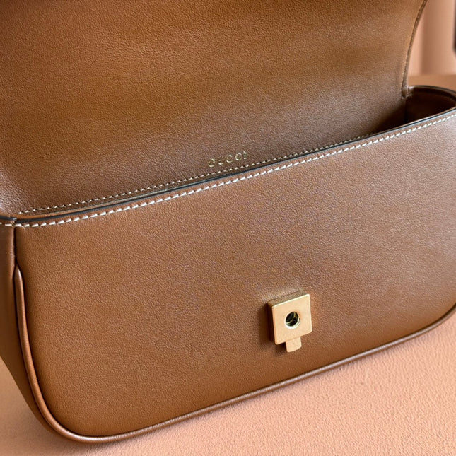 SMALL HORSEBIT 1955 SHOULDER BAG 22.6 IN BROWN CALFSKIN