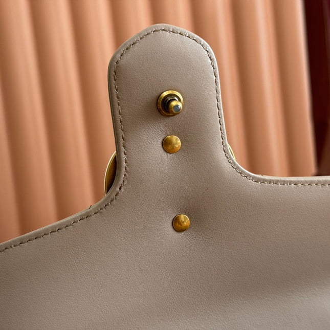 GG MARMONT MATELASSÉ LARGE 26 BAG BEIGE CALFSKIN