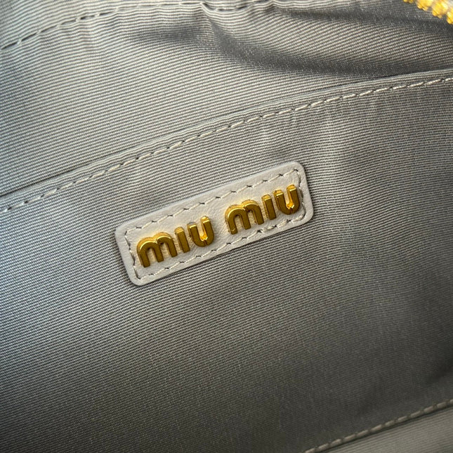 ARCADIE MATELASSÉ NAPPA SMALL BAG 19 IN GREY LAMBSKIN GOLD HARDWARE