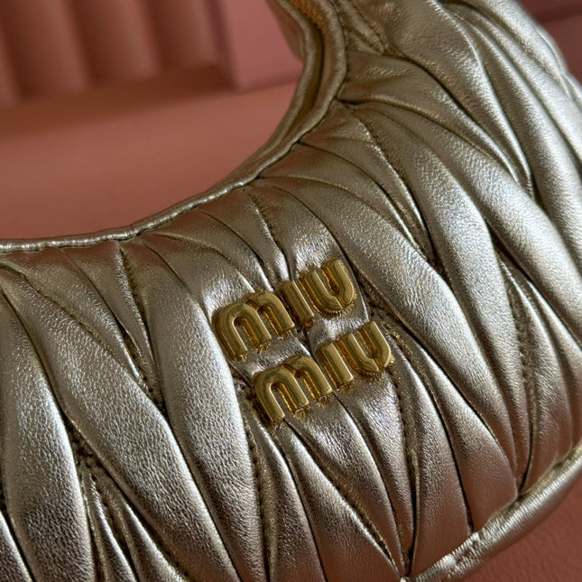 WANDER MATELASSÉ NAPPA MINI BAG 18 IN GOLDEN LAMBSKIN