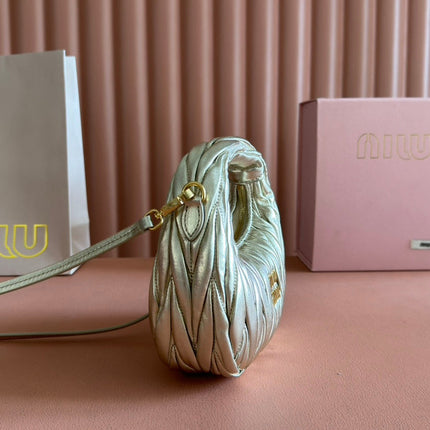 WANDER MATELASSÉ NAPPA MINI BAG 18 IN GOLDEN LAMBSKIN