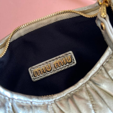 WANDER MATELASSÉ NAPPA MINI BAG 18 IN GOLDEN LAMBSKIN