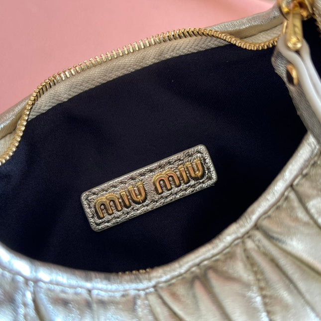 WANDER MATELASSÉ NAPPA MINI BAG 18 IN GOLDEN LAMBSKIN