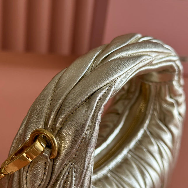 WANDER MATELASSÉ NAPPA MINI BAG 18 IN GOLDEN LAMBSKIN