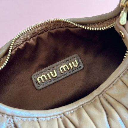 WANDER MATELASSÉ NAPPA MINI BAG 18 IN DARK BROWN LAMBSKIN