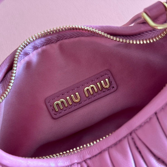 WANDER MATELASSÉ NAPPA MINI BAG 18 IN LIGHT PLUM LAMBSKIN