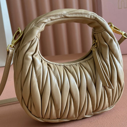 WANDER MATELASSÉ NAPPA MINI BAG 18 IN CARAMEL LAMBSKIN