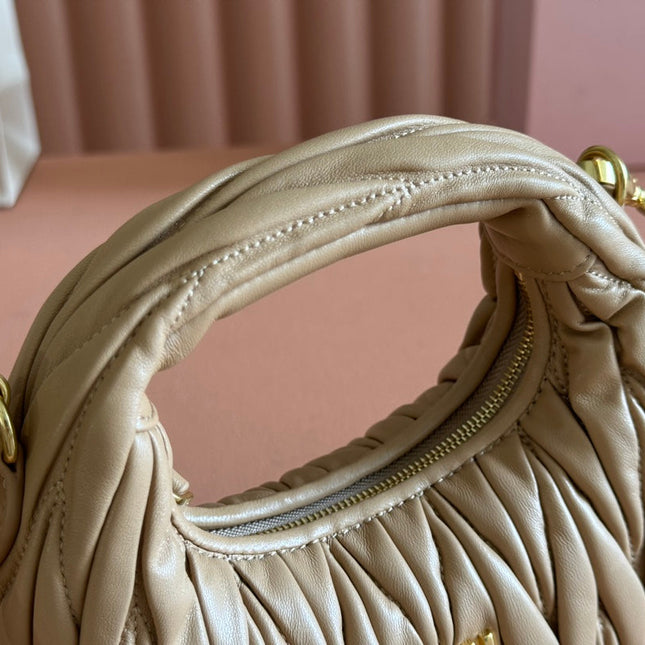 WANDER MATELASSÉ NAPPA MINI BAG 18 IN CARAMEL LAMBSKIN