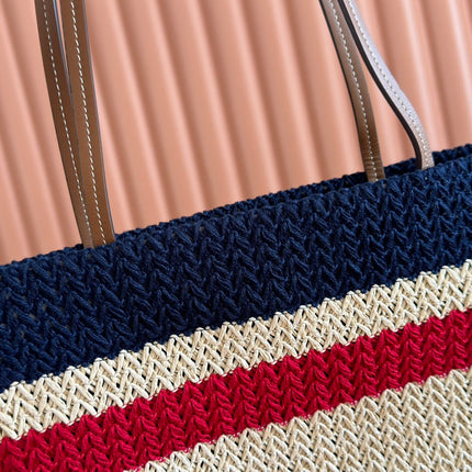 BOLSA TOTE WOVEN 38 MULTICOLOR IN RAFFIA