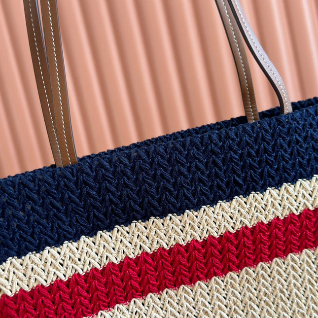 BOLSA TOTE WOVEN 38 MULTICOLOR IN RAFFIA