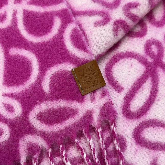 SCARF 186 CM IN ORCHID PURPLE MIX BEIGE ALPACA AND WOOL 403821