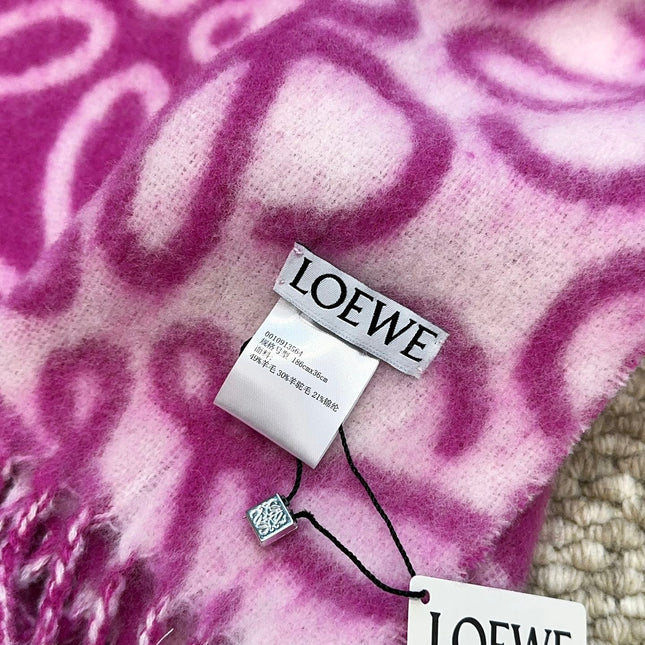 SCARF 186 CM IN ORCHID PURPLE MIX BEIGE ALPACA AND WOOL 403821