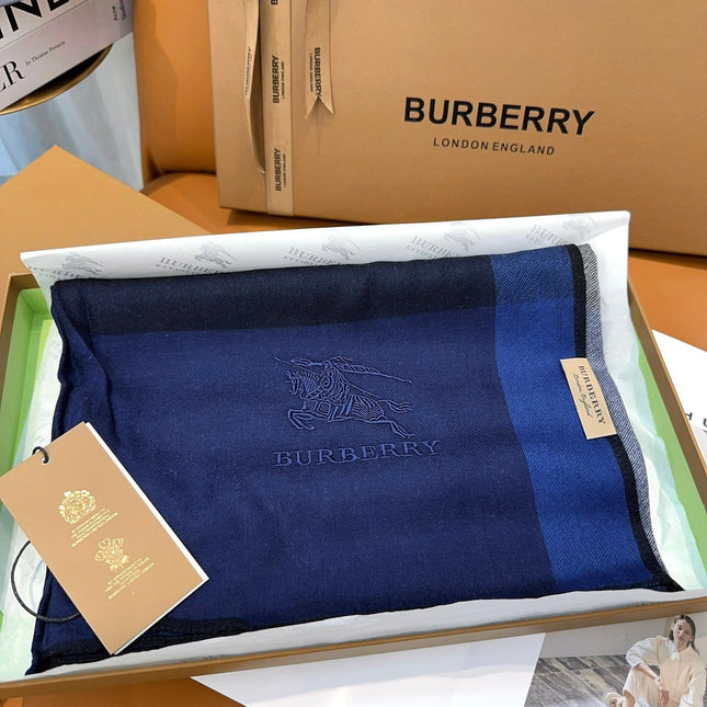 SCARF 200 CM IN NAVY BLUE CASHMERE 402263