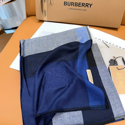 SCARF 200 CM IN NAVY BLUE CASHMERE 402263