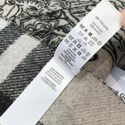 SCARF 210 CM IN WHITE MIX BLACK CASHMERE 408617