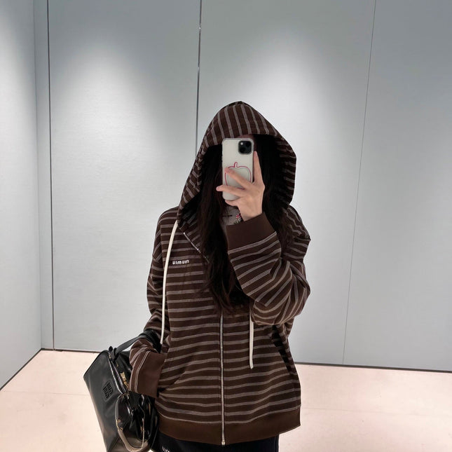MIUMIU FLEECE HOODED JACKET STYLE 18