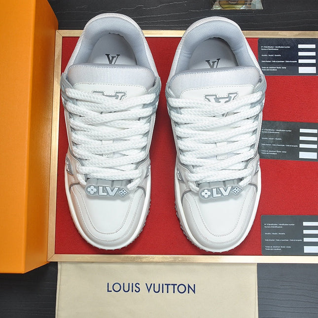 LV TRAINER MAXI SNEAKER GREY CALFSKIN