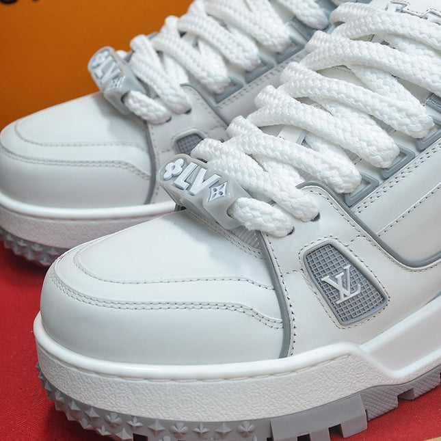 LV TRAINER MAXI SNEAKER GREY CALFSKIN