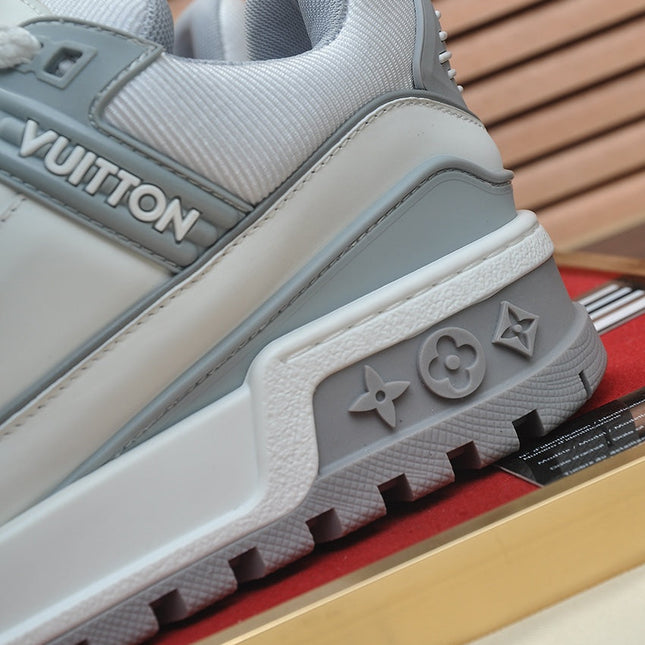 LV TRAINER MAXI SNEAKER GREY CALFSKIN