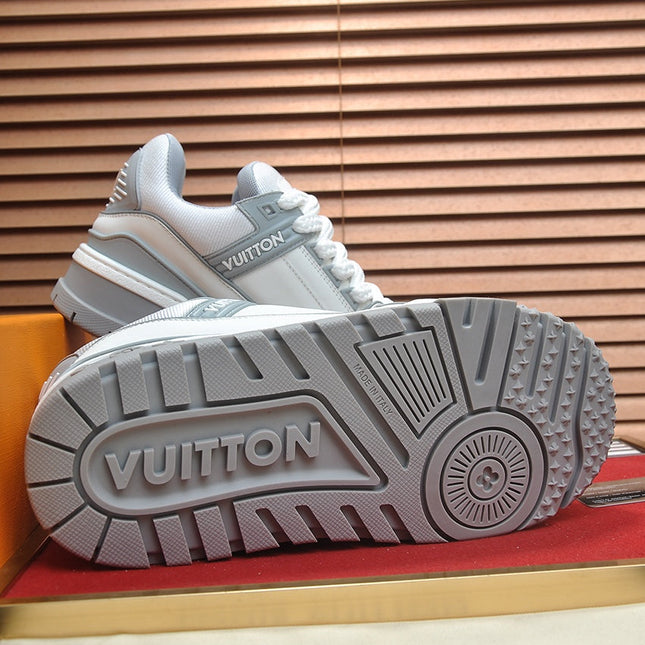 LV TRAINER MAXI SNEAKER GREY CALFSKIN
