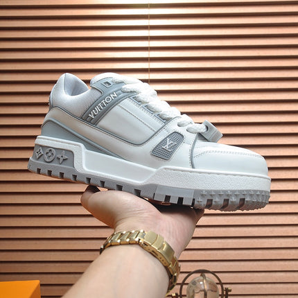 LV TRAINER MAXI SNEAKER GREY CALFSKIN