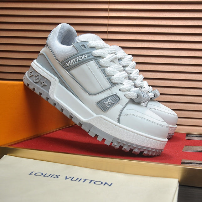LV TRAINER MAXI SNEAKER GREY CALFSKIN