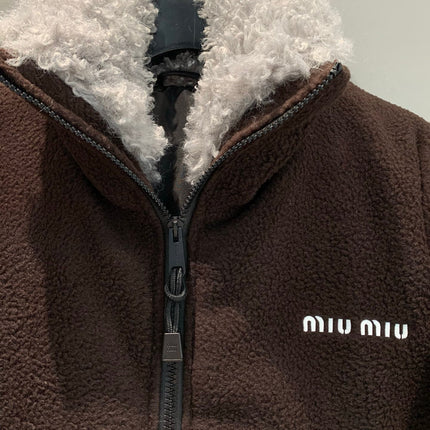 MIUMIU SHERPA FLEECE JACKET STYLE 470