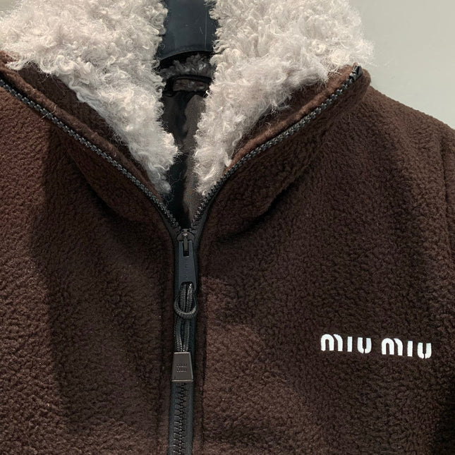 MIUMIU SHERPA FLEECE JACKET STYLE 470