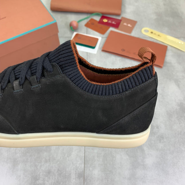 LP SOHO WALK TRAINERS IN BLACK SUEDE