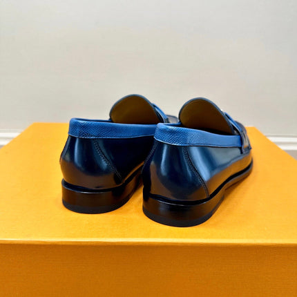 LV MAJOR LOAFER IN GLOSSY NAVY BLUE CALFSKIN