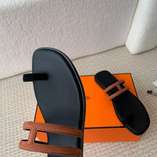 GEORGIA SANDALS BLACK MIX BROWN CALFSKIN