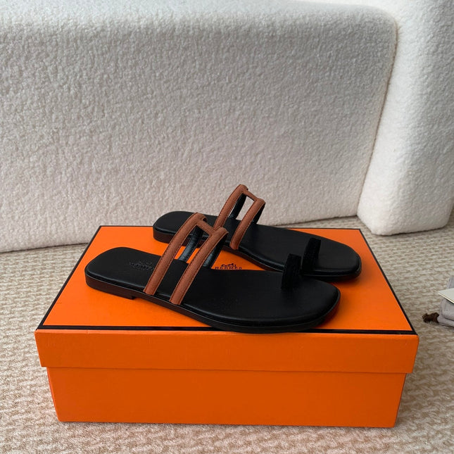 GEORGIA SANDALS BLACK MIX BROWN CALFSKIN