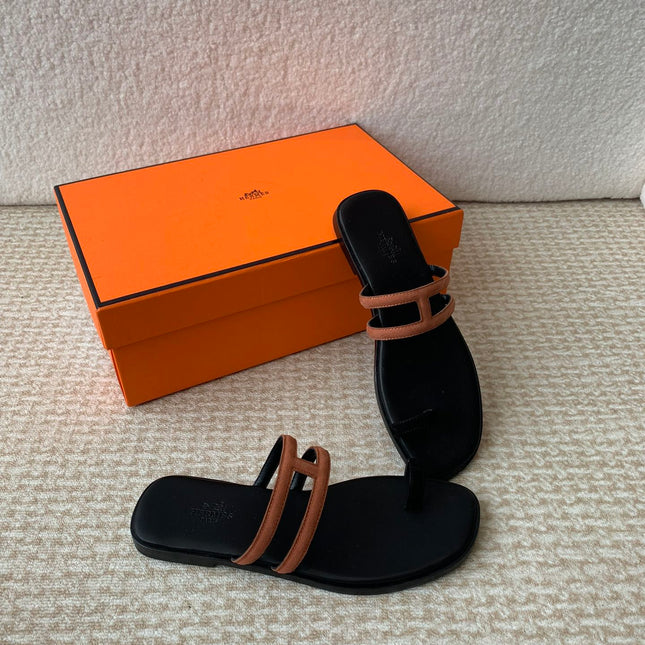 GEORGIA SANDALS BLACK MIX BROWN CALFSKIN