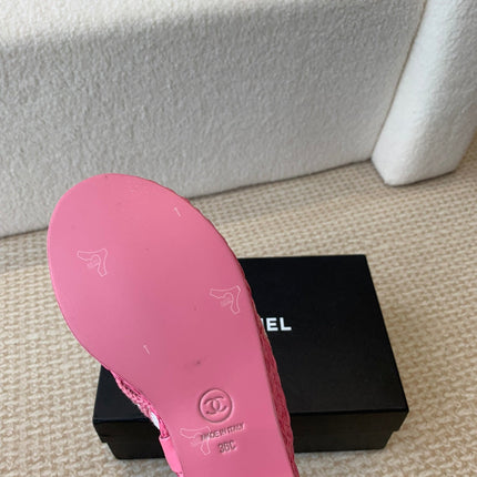 Double C Hottest Knit Flip-Flops Bright Pink