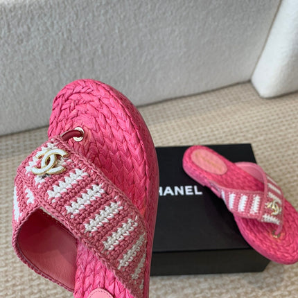 Double C Hottest Knit Flip-Flops Bright Pink