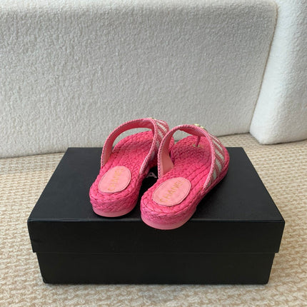 Double C Hottest Knit Flip-Flops Bright Pink