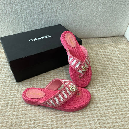 Double C Hottest Knit Flip-Flops Bright Pink