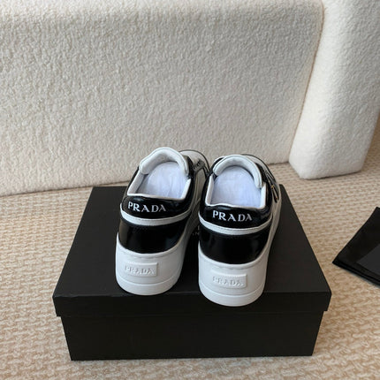 PRA DOWNTOWN BOLD SNEAKERS BLACK AND WHITE CALFSKIN