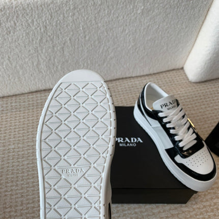 PRA DOWNTOWN BOLD SNEAKERS BLACK AND WHITE CALFSKIN