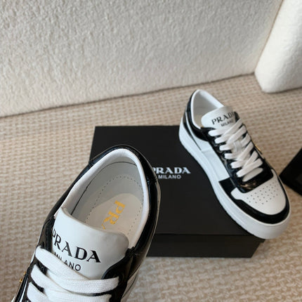PRA DOWNTOWN BOLD SNEAKERS BLACK AND WHITE CALFSKIN