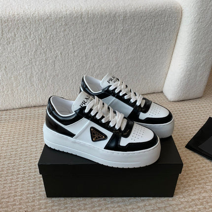 PRA DOWNTOWN BOLD SNEAKERS BLACK AND WHITE CALFSKIN