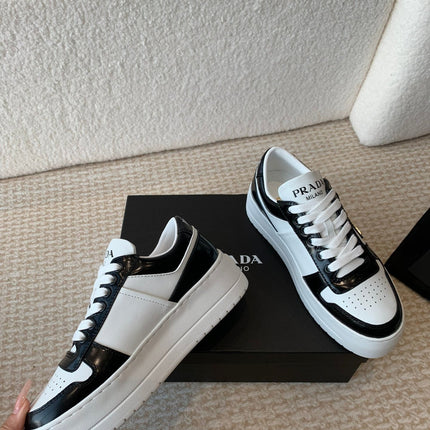PRA DOWNTOWN BOLD SNEAKERS BLACK AND WHITE CALFSKIN