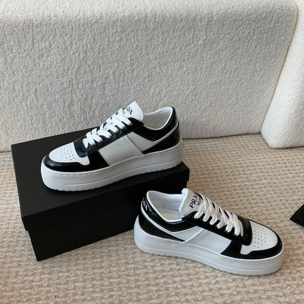 PRA DOWNTOWN BOLD SNEAKERS BLACK AND WHITE CALFSKIN