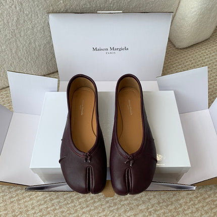SL TABI BALLERINA FLAT WINE LAMBSKIN
