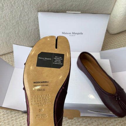SL TABI BALLERINA FLAT WINE LAMBSKIN