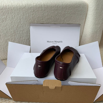 SL TABI BALLERINA FLAT WINE LAMBSKIN