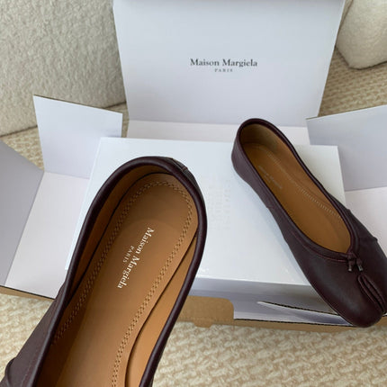 SL TABI BALLERINA FLAT WINE LAMBSKIN