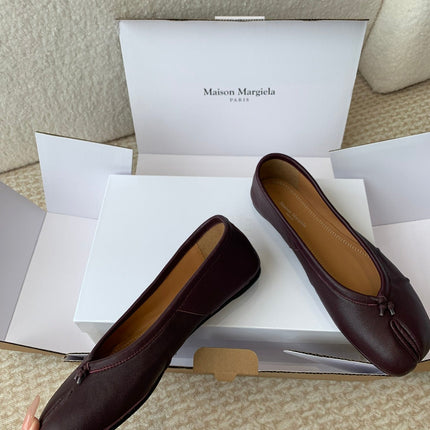 SL TABI BALLERINA FLAT WINE LAMBSKIN