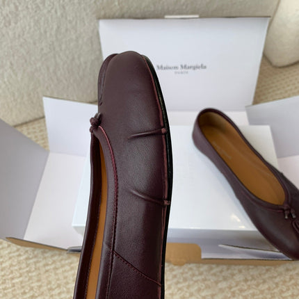 SL TABI BALLERINA FLAT WINE LAMBSKIN