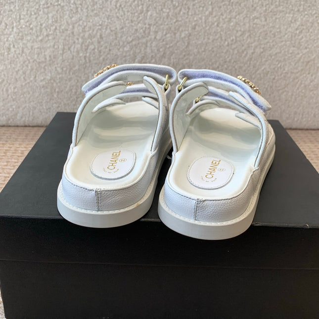 DAD SANDAL IN WHITE SHEEPSKIN MULE